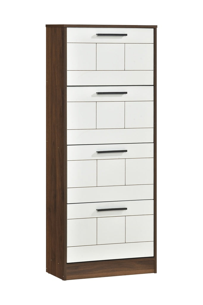 Shore Cabinet – 4-Tier | Columbia Oak & White