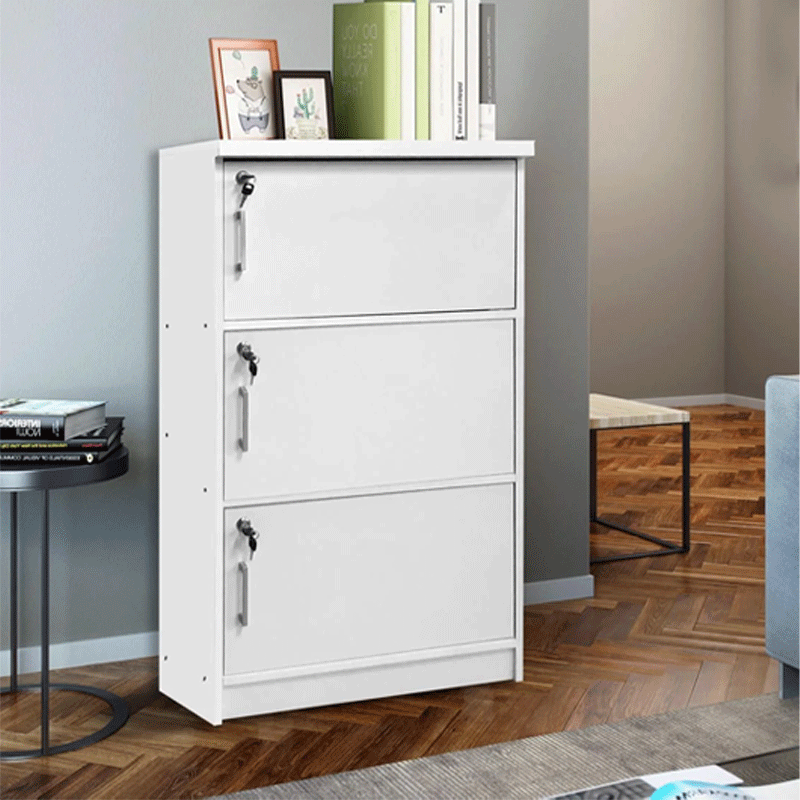 Storage Cabinet 3-Door with Lock – Super White | GV 3616(LO)