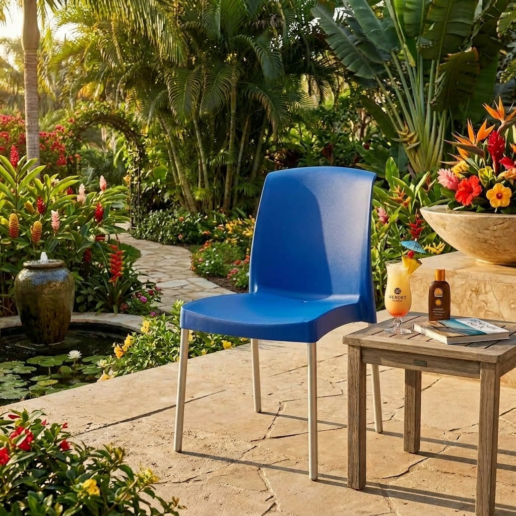 JENNY STACKING CHAIR BLUE (ART-2078 IG40) SCAB
