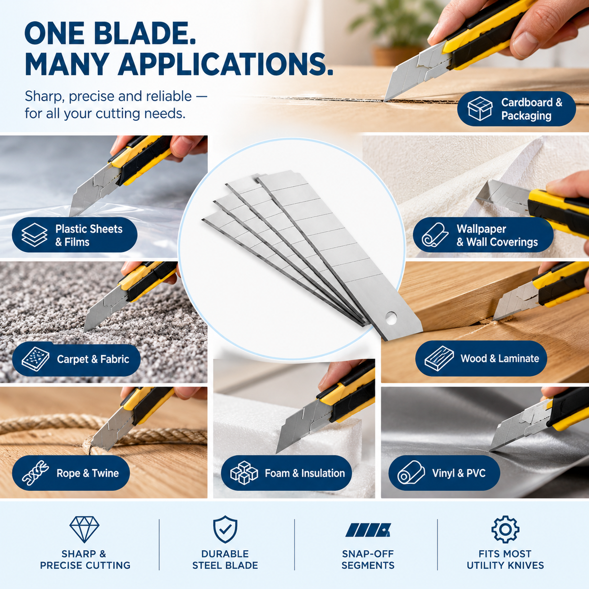 Big Cutter Blade YX-127 1"×5" – 10 Pcs Tube
