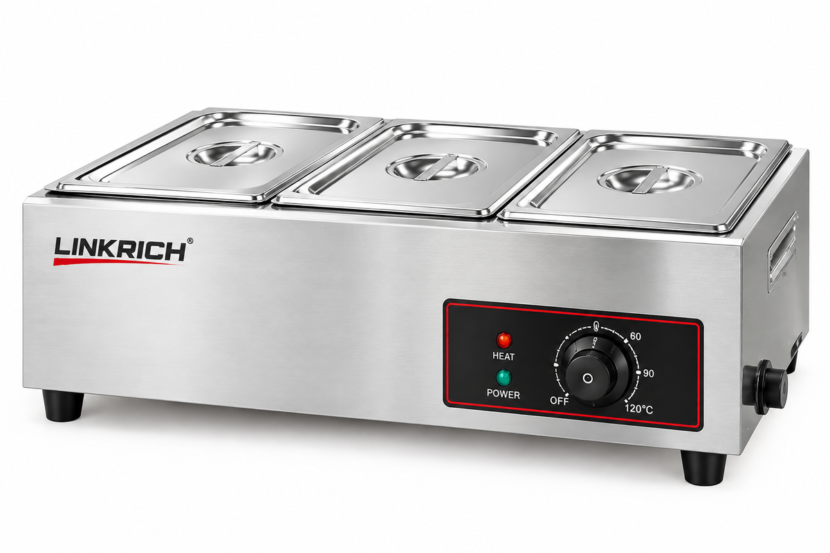 Thermostat Bain Marie BSB-3 – Linkrich (3-Pan Electric Food Warmer)