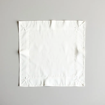 CLOTH SERVIETTE 50 x 50cm WHITE Y007 PLAIN