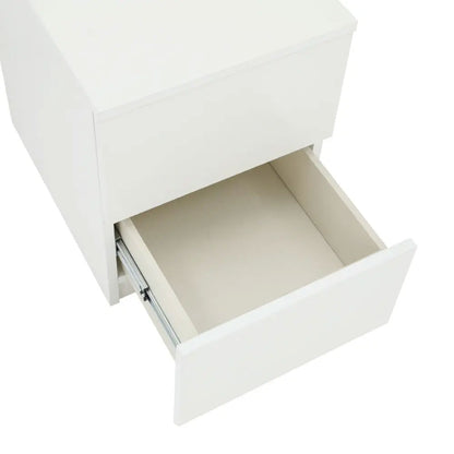 Maxi Night Table | 2 Drawers | 40cm | White | Bedside & Side Table with Storage