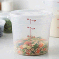 Cambro 4 Qt Round Storage Container with Lid | Translucent