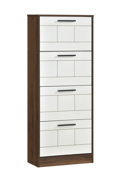 Shore Cabinet – 4-Tier | Columbia Oak & White