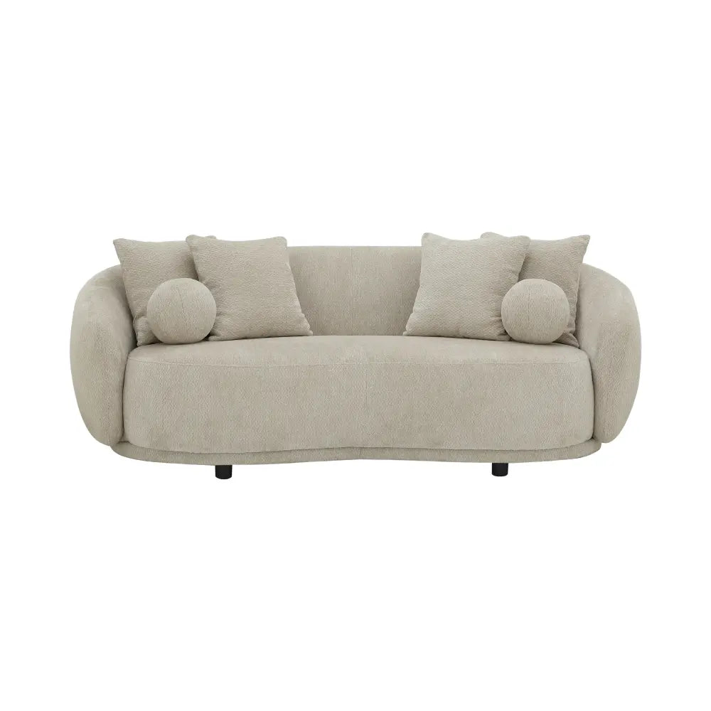 Brixie Fabric Sofa 3-Seater | Light Beige Boucle