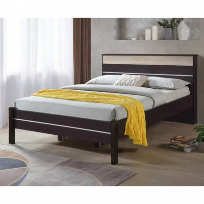 GV MA105BD Bed Frame | 5ft Queen | Wenge & San Remo | 150 × 190cm