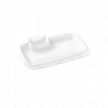 Wilmax Rectangular Platter with Sauce Cup – 25.5x15cm | WL-992574
