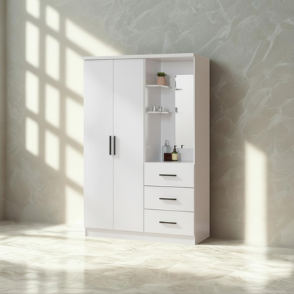 Wardrobe 2-Door 3-Drawer with Open Dresser Unit | GV AD2D3WD