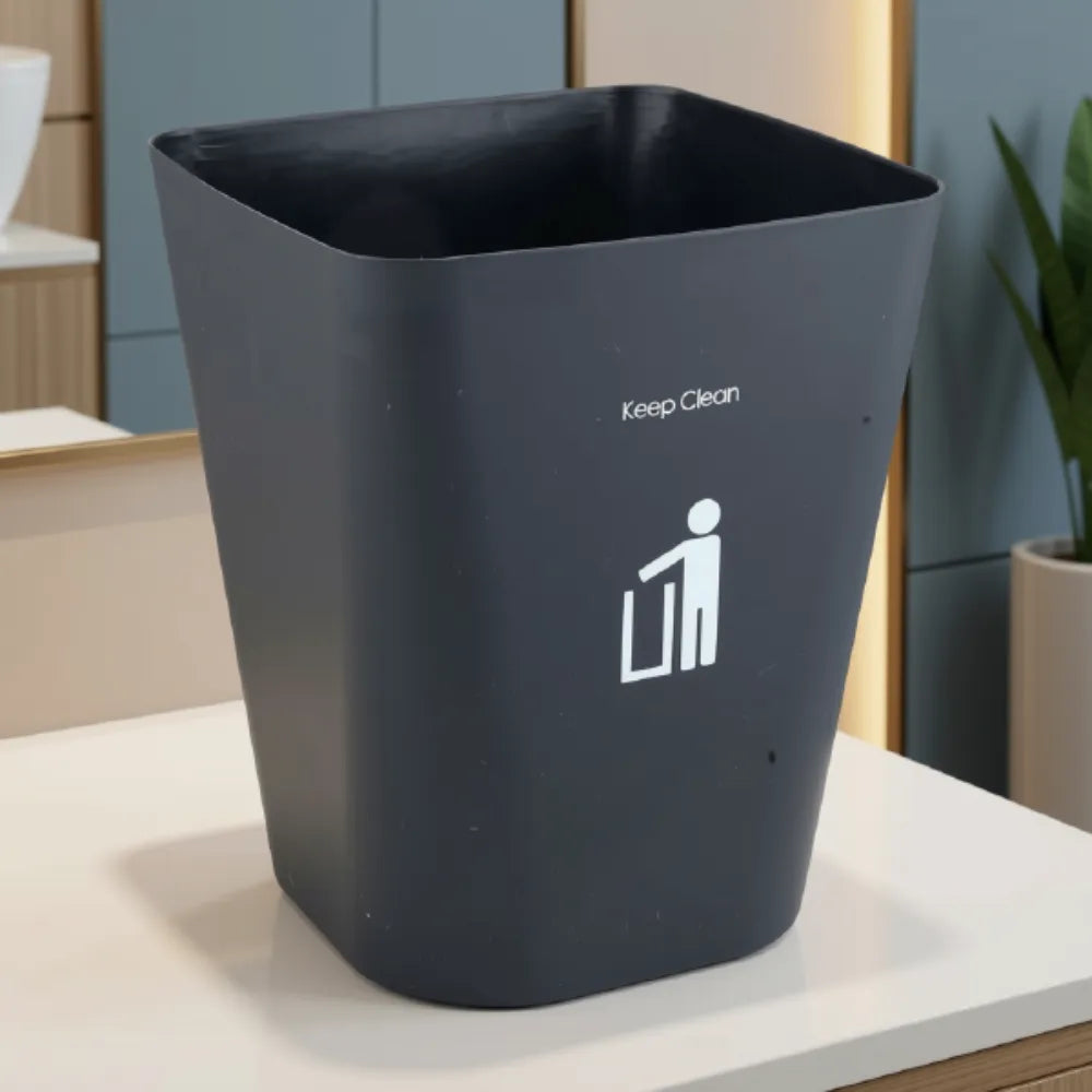 Square Trash Can | 5.5L | 19x19x23.5cm | Matte Black | Keep Clean