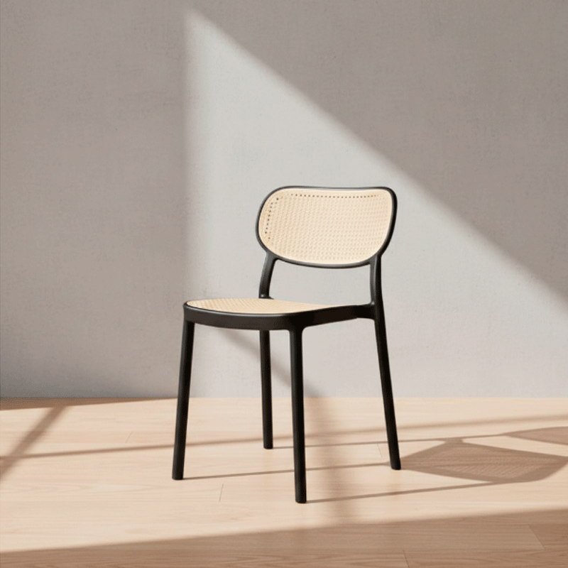 BALI PLASTIC DINING CHAIR BK