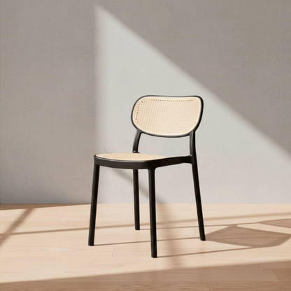 BALI PLASTIC DINING CHAIR BK