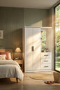 Wardrobe 2-Door 3-Drawer with Open Dresser Unit | GV AD2D3WD