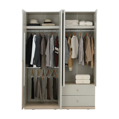 MELBOURNE 4 DR WARDROBE SS/LO15 PB WITH FOIL FINISHED