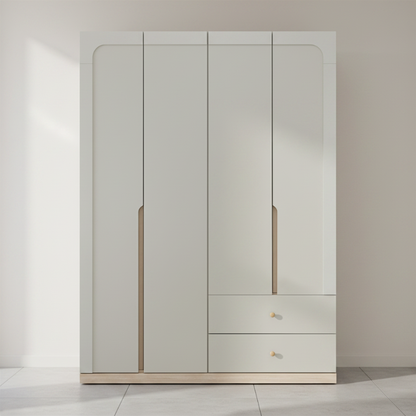 MELBOURNE 4 DR WARDROBE SS/LO15 PB WITH FOIL FINISHED
