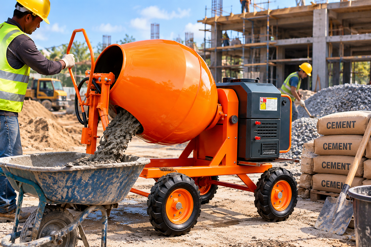 Cement Mixer 260 Litre – 4.5HP Petrol Engine | Model 84078