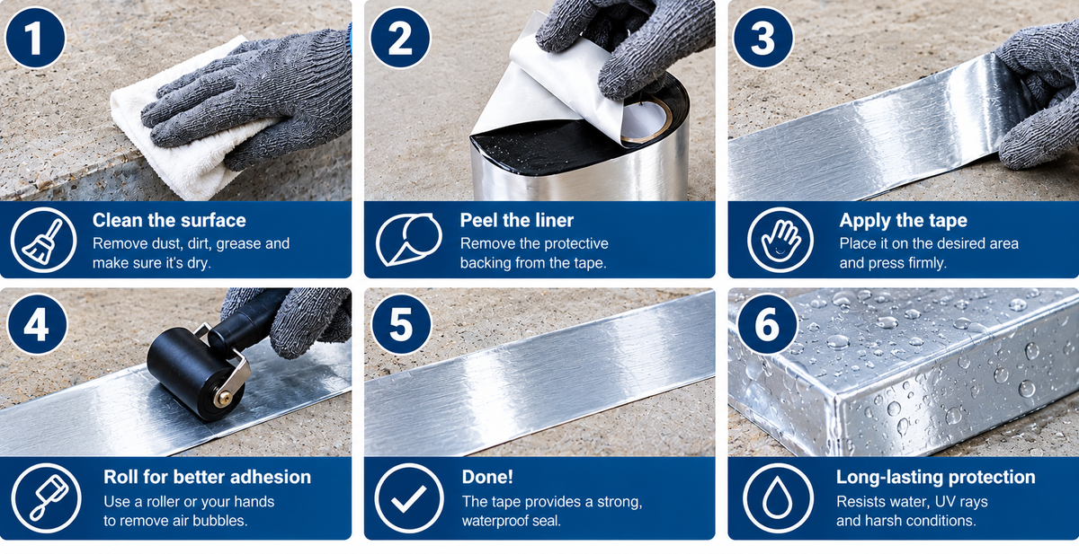 Flash Band 2" x 10Mtr Roll – ZAT Self-Adhesive Waterproofing Tape