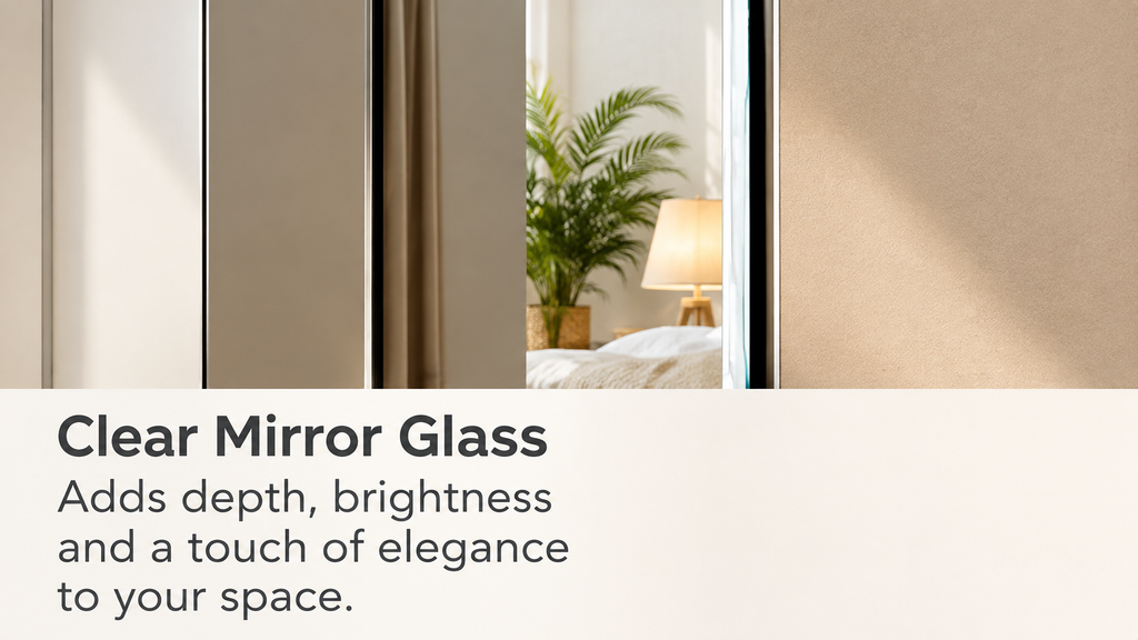 6-Door Wardrobe with Mirror – DB-03 Tan