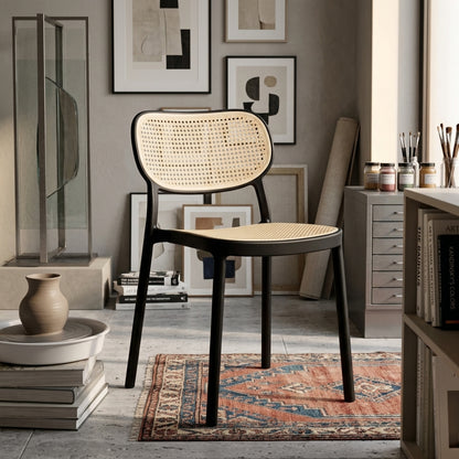 BALI PLASTIC DINING CHAIR BK