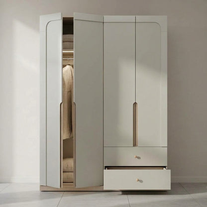 MELBOURNE 4 DR WARDROBE SS/LO15 PB WITH FOIL FINISHED
