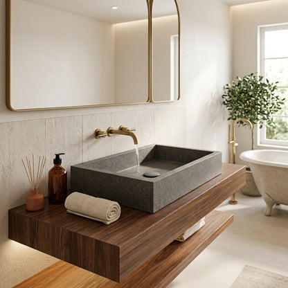 Artificial Stone Countertop Basin M860 – Concrete Grey