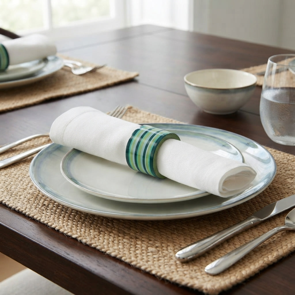 NAPKIN RING 4 PCS SET NATURAL CLW 0490205639999