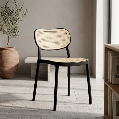 BALI PLASTIC DINING CHAIR BK