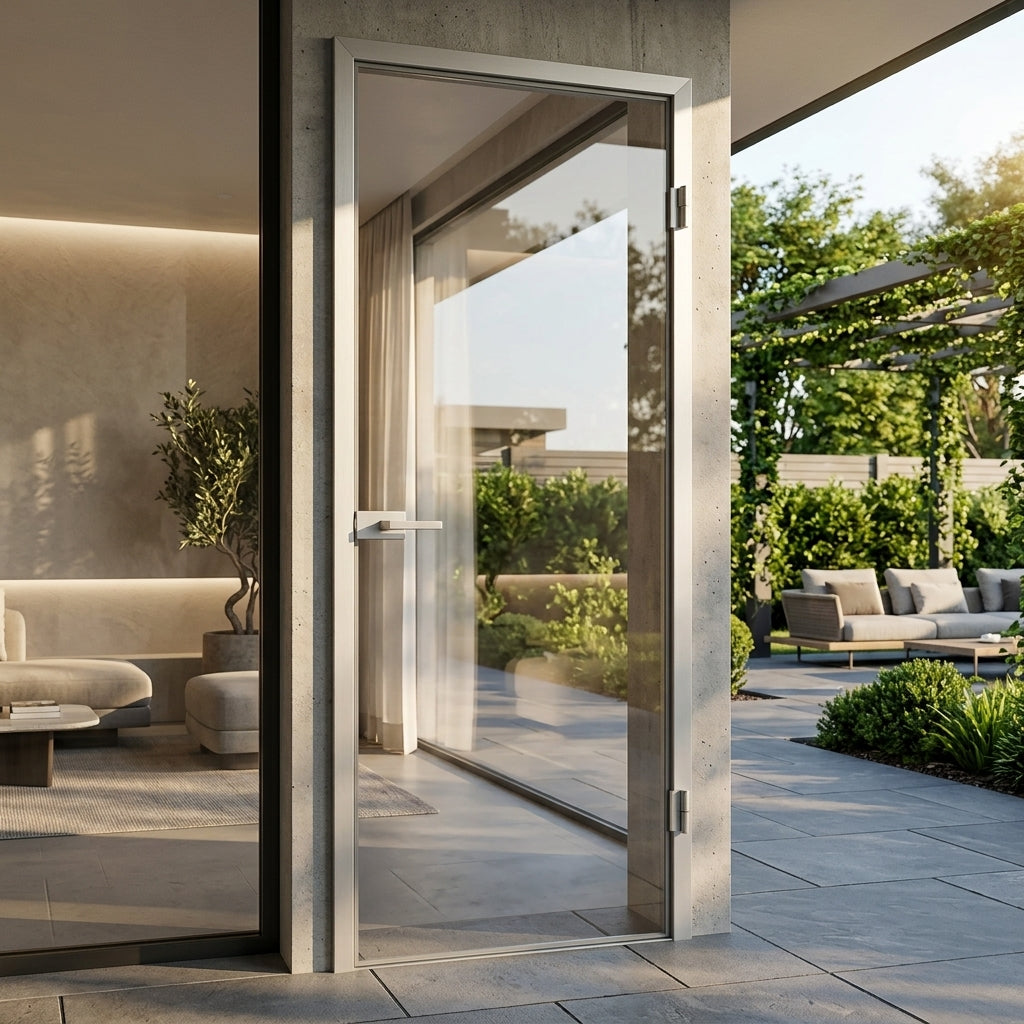 Lavis-Kit Interior Glass Door 30cm – White | Aluminium Frame