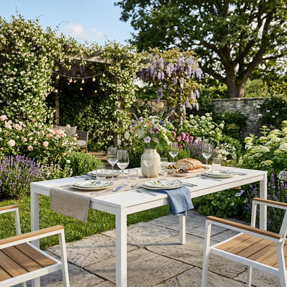 Dining Table 125x75cm – White | Indoor & Outdoor
