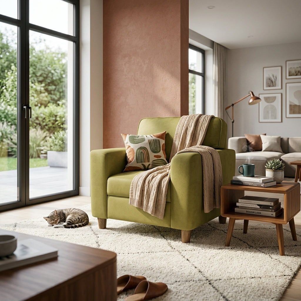 Duroflex Sofa Utopia Green Fabric 1 Seater