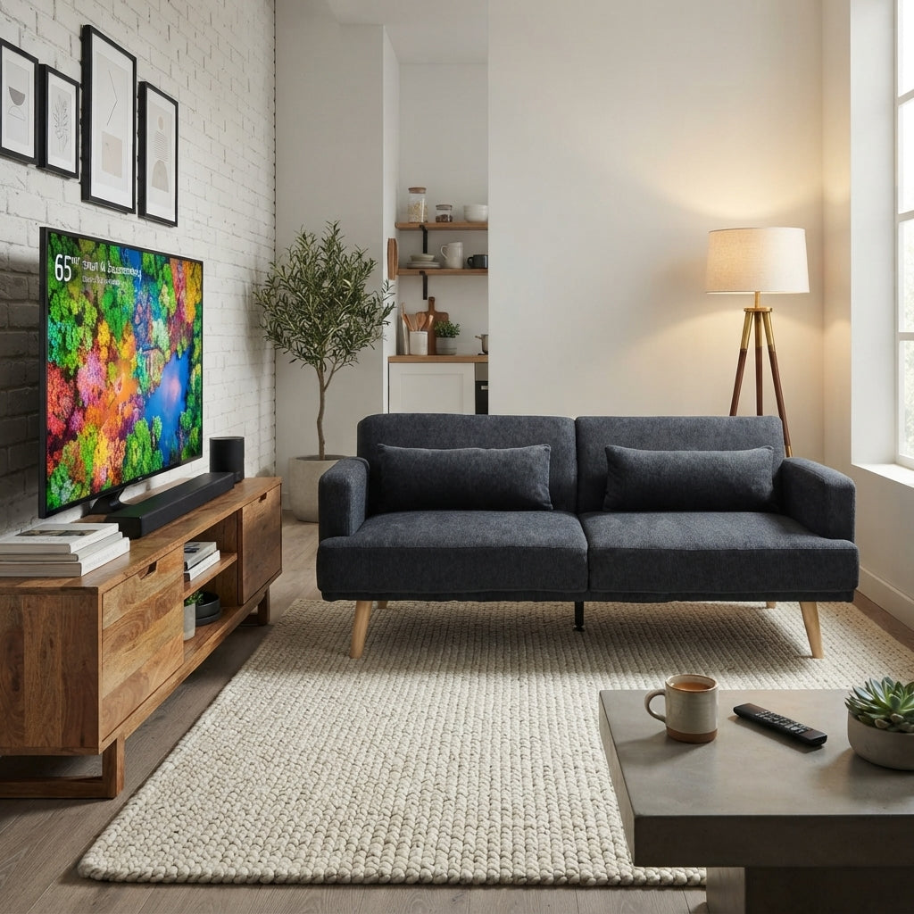 HANA FABRIC SOFA BED 3 S DGY