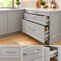3-Drawer Base Cabinet Unit | Shaker Style | Warm Grey