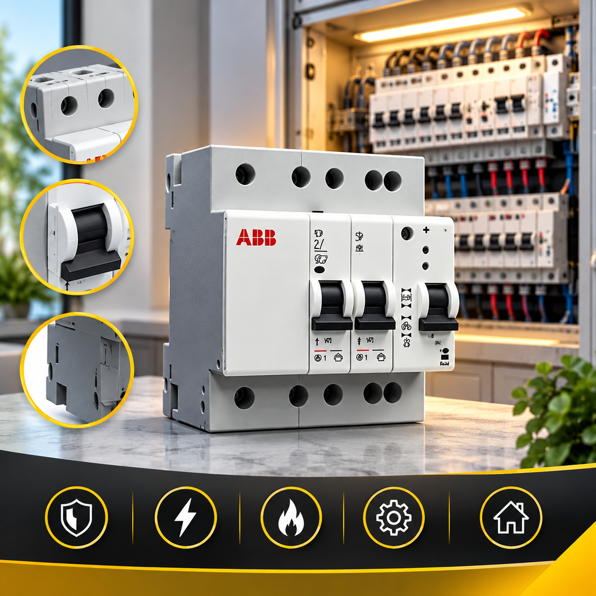 ABB MCB 1 Pole 63A Miniature Circuit Breaker
