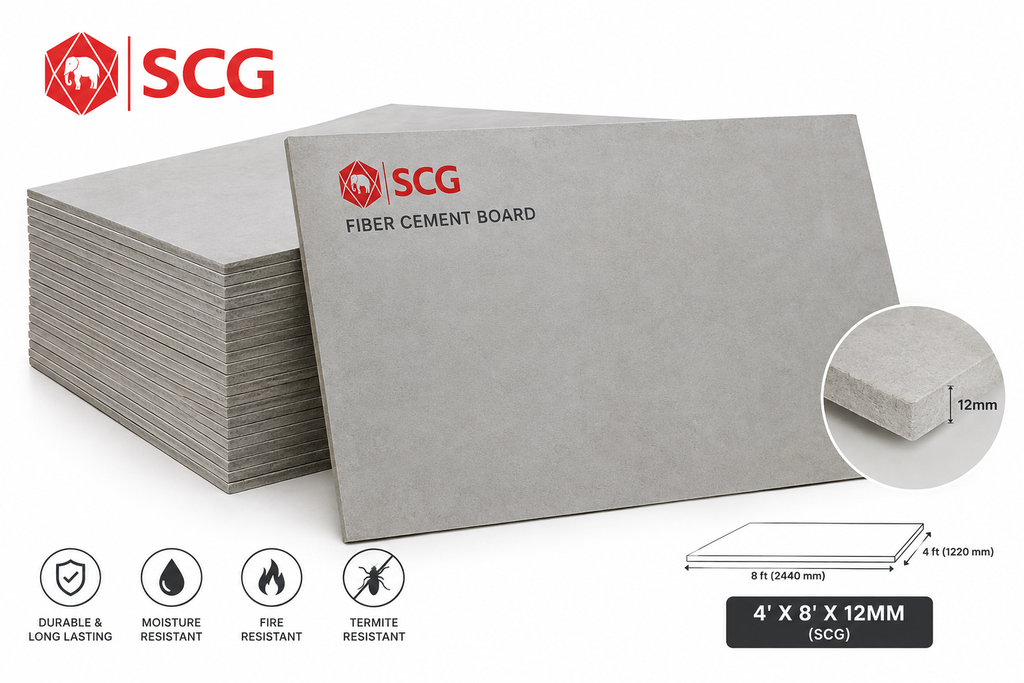 Fiber Cement Board 4' x 8' x 12mm