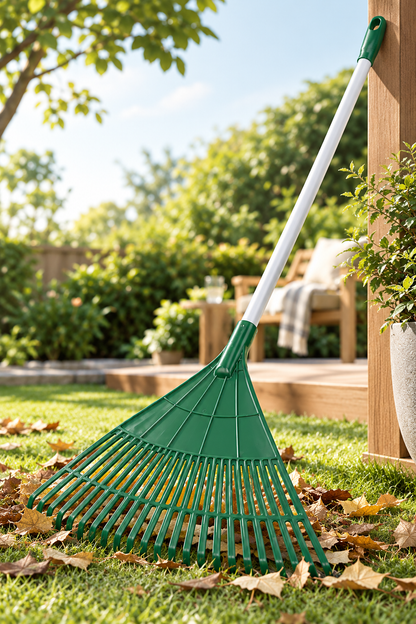 PVC Garden Fan Rake 20T with Stick
