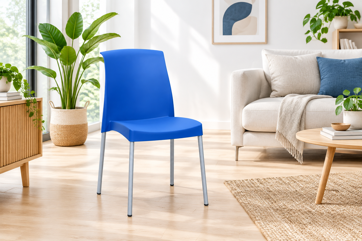Blue Stacking Chair – Living Room