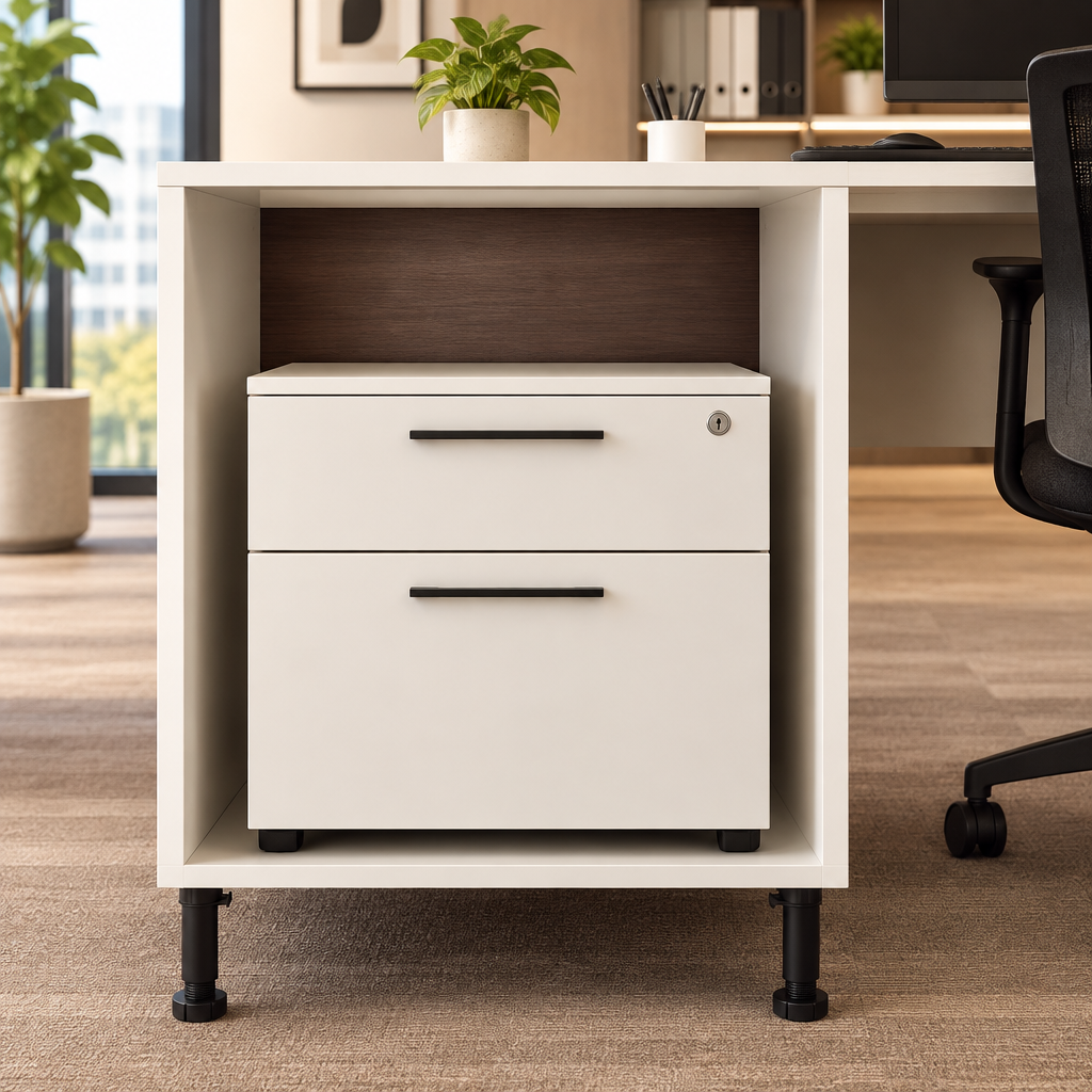 Cabinet Case with Filing Pedestal - Office