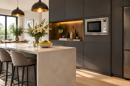 Dark Kitchen with Island