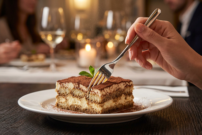 Dessert Fork In Use Tiramisu