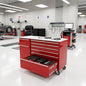 DR6028 Multi-Drawer Mobile Workshop Cabinet – Red | Steel Bar Handles