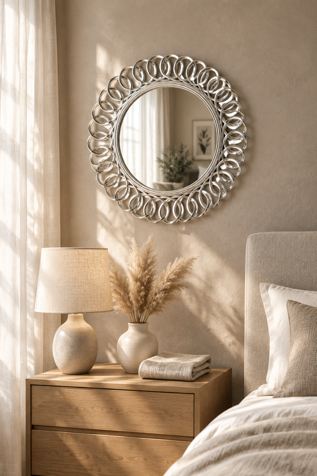 Elegance Mirror – Warm Scandinavian Bedroom