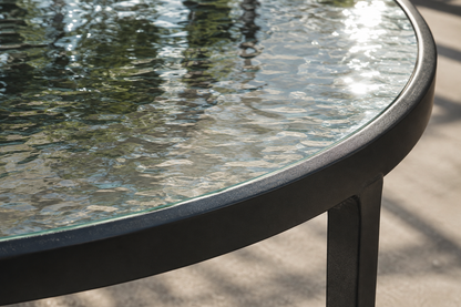 Glass Bistro Table — Material Quality Detail