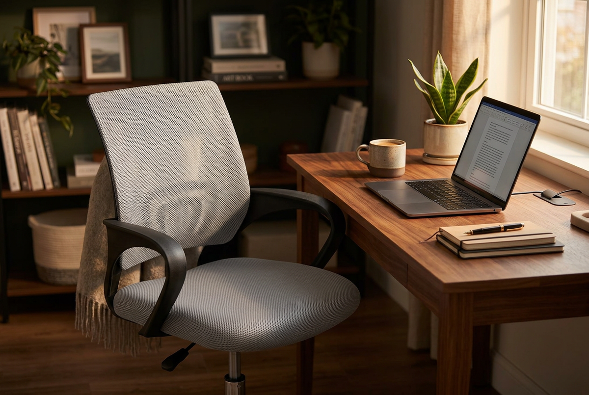 Grey Mesh Chair – Work From Home