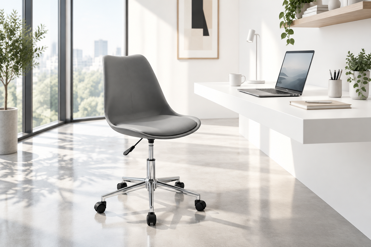 Grey Office Chair – Minimalist Studio