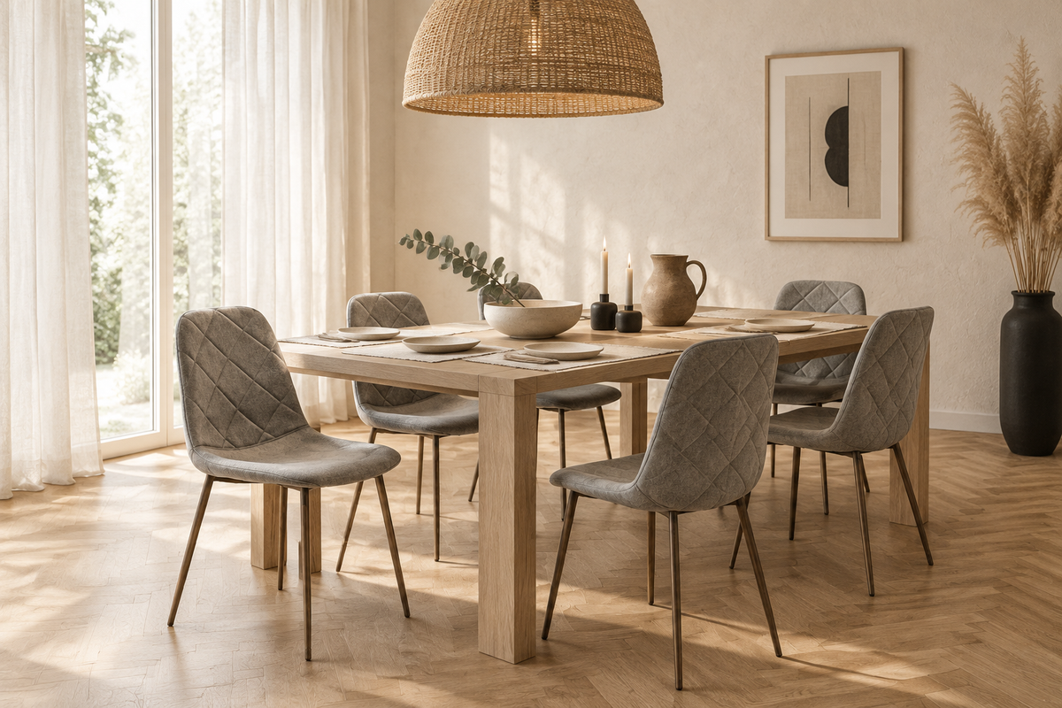 Luka Grey Dining Chair – Japandi Dining Room
