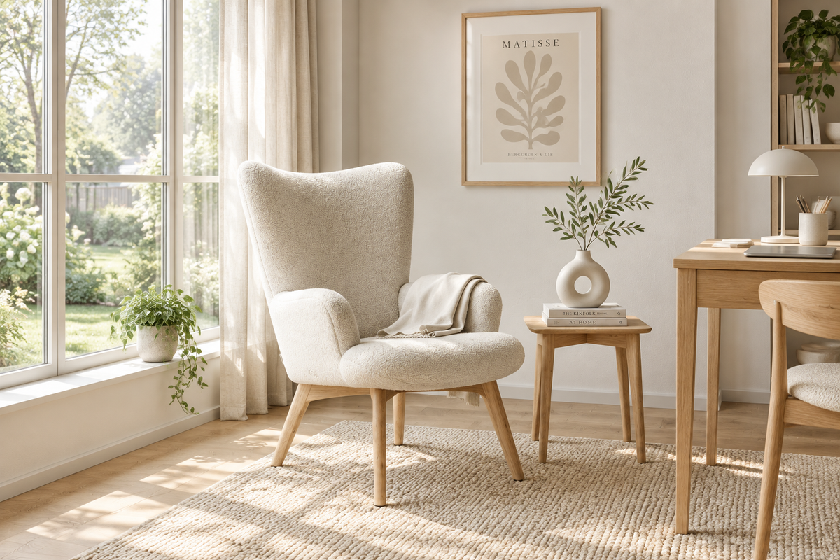 Nordic Wingback Chair – Home Office