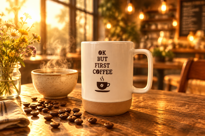 OK But First Coffee Mug — Sunrise Coffee Shop