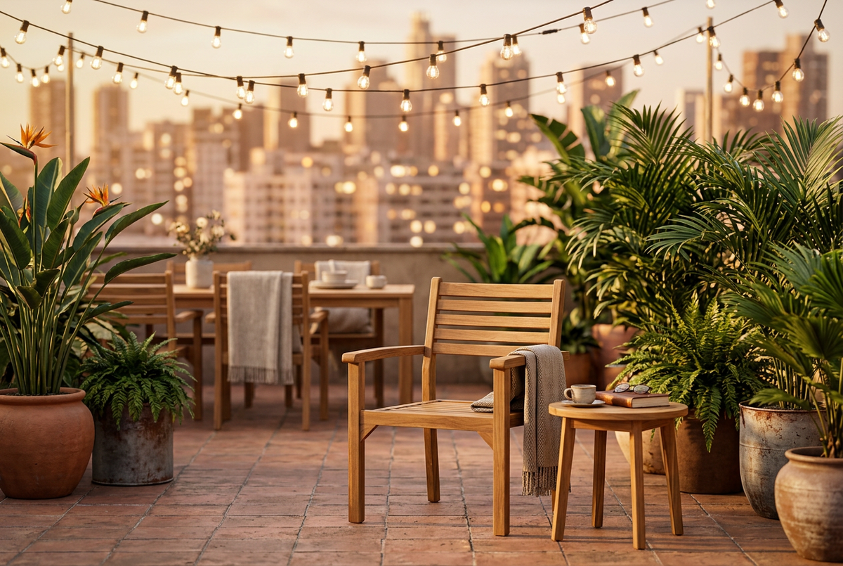 Teak Chair Rooftop Terrace