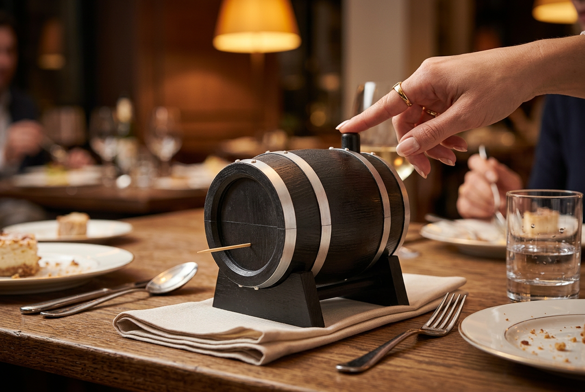Toothpick Holder In Use Dining