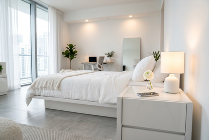 White Gloss Night Stand Studio